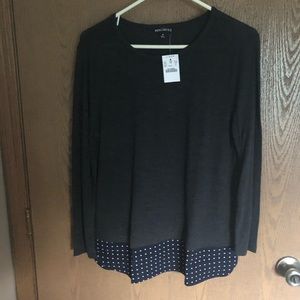 J Crew sweater with chiffon detail